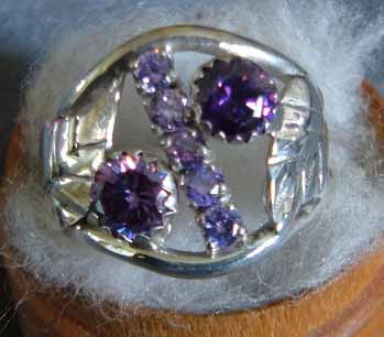 Amethyst dinner ring