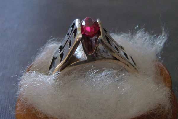 red spinel totem ring