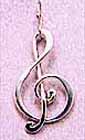 Treble Clef in silver